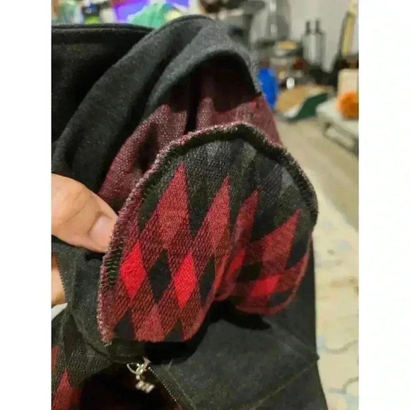 Allison Daley Petite Women's Red Geometric Zip-Up Jacket Size PL - Picture 12 of 12